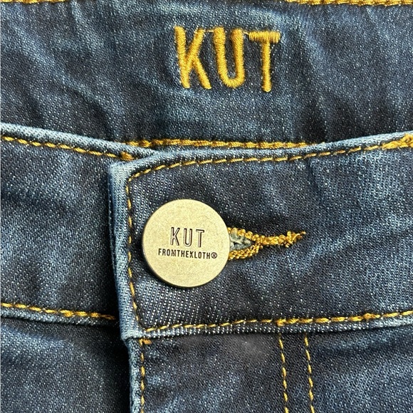 Kut From the Kloth High Rise Crop Straight Leg Medium Wash Stretch Woman Jeans 6 - Picture 2 of 15